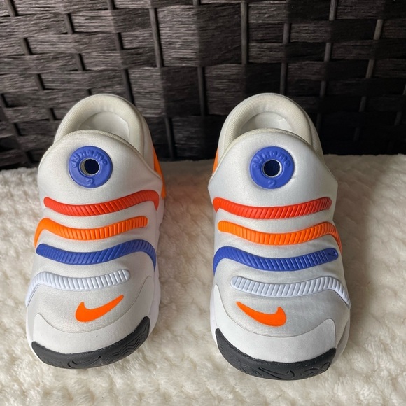Nike Other - Nike Kids White Slip-On Sneakers with Orange & Blue Accents Toddler Size 6C